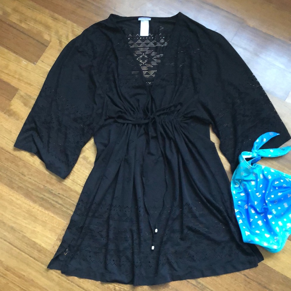 Dotti Gypsy Hem Crochet Tunic Cover-up